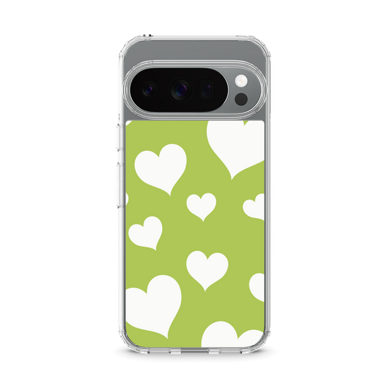 Slim Protection Case［ Dot Hearts - Green ］