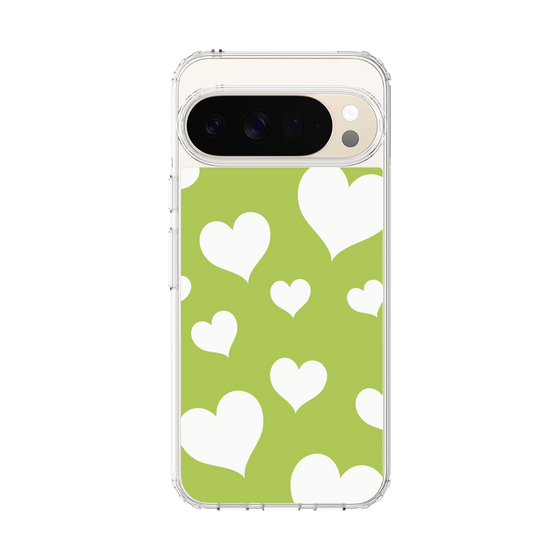 Slim Protection Case［ Dot Hearts - Green ］