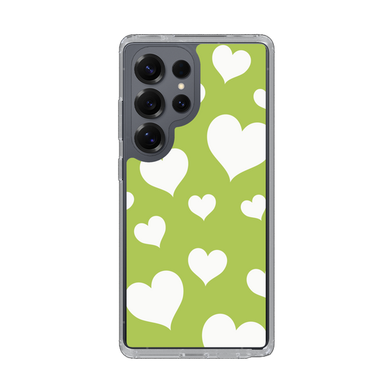 Slim Protection Case［ Dot Hearts - Green ］