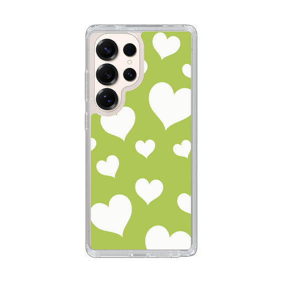 Slim Protection Case［ Dot Hearts - Green ］
