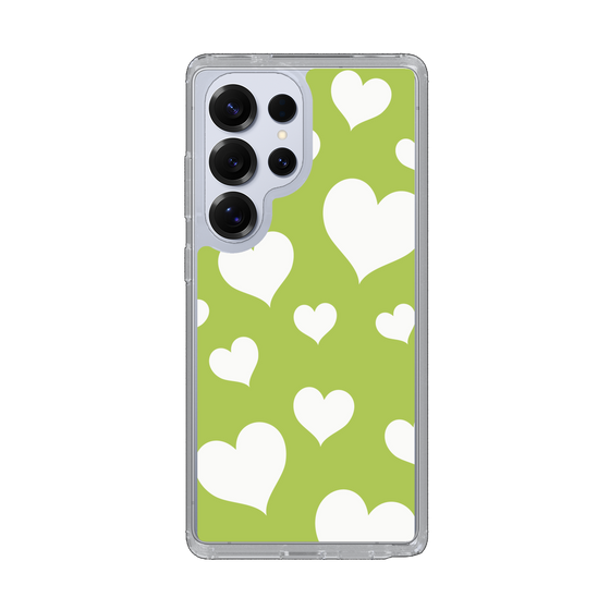 Slim Protection Case［ Dot Hearts - Green ］