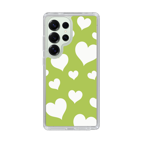 Slim Protection Case［ Dot Hearts - Green ］