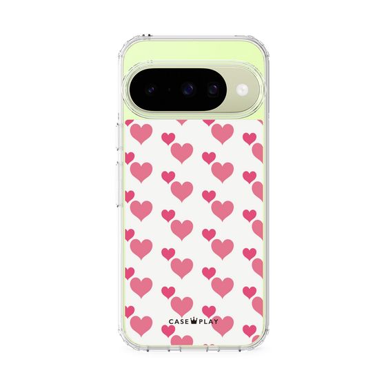 Slim Protection Case［ Stripe Hearts - Pink ］