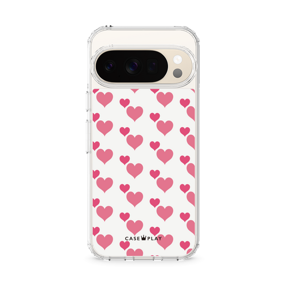 Slim Protection Case［ Stripe Hearts - Pink ］