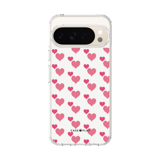 Slim Protection Case［ Stripe Hearts - Pink ］