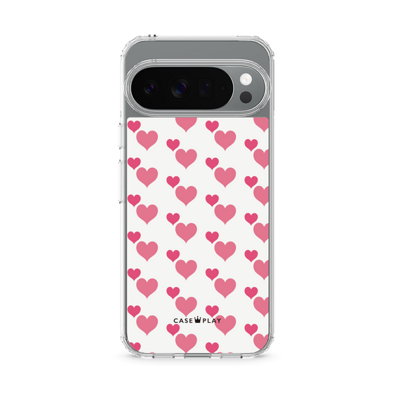 Slim Protection Case［ Stripe Hearts - Pink ］