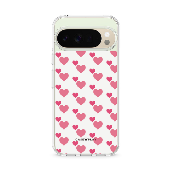 Slim Protection Case［ Stripe Hearts - Pink ］