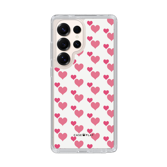 Slim Protection Case［ Stripe Hearts - Pink ］