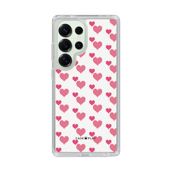 Slim Protection Case［ Stripe Hearts - Pink ］