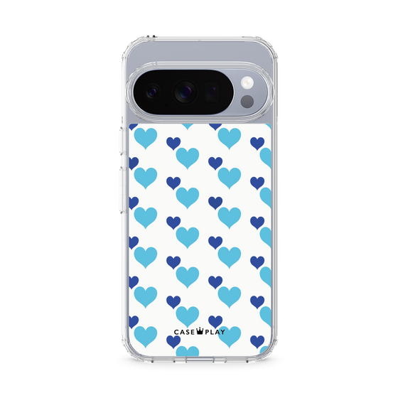 Slim Protection Case［ Stripe Hearts - Blue ］