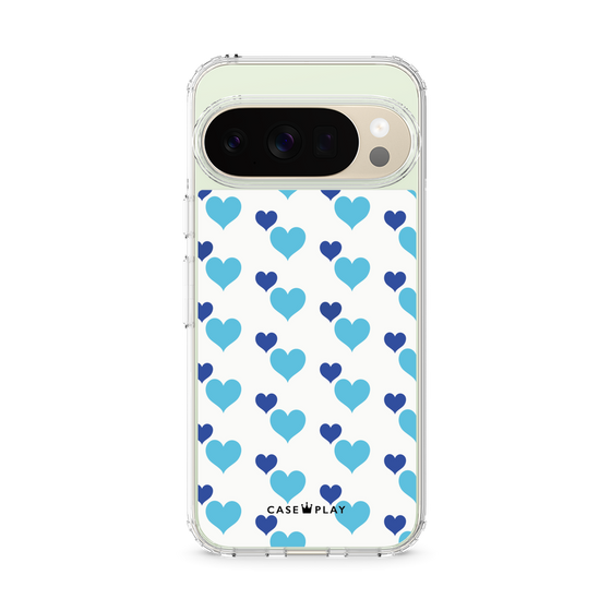 Slim Protection Case［ Stripe Hearts - Blue ］