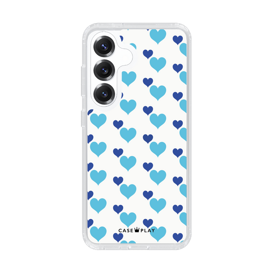 Slim Protection Case［ Stripe Hearts - Blue ］