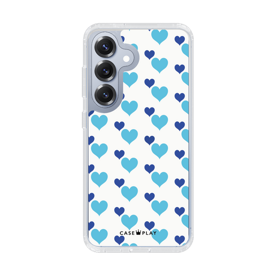 Slim Protection Case［ Stripe Hearts - Blue ］