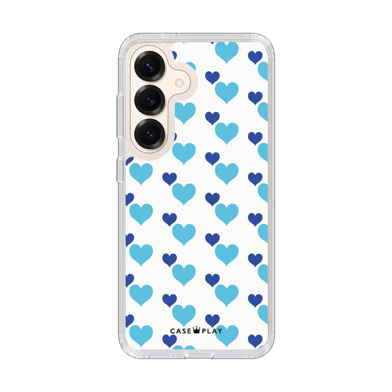 Slim Protection Case［ Stripe Hearts - Blue ］
