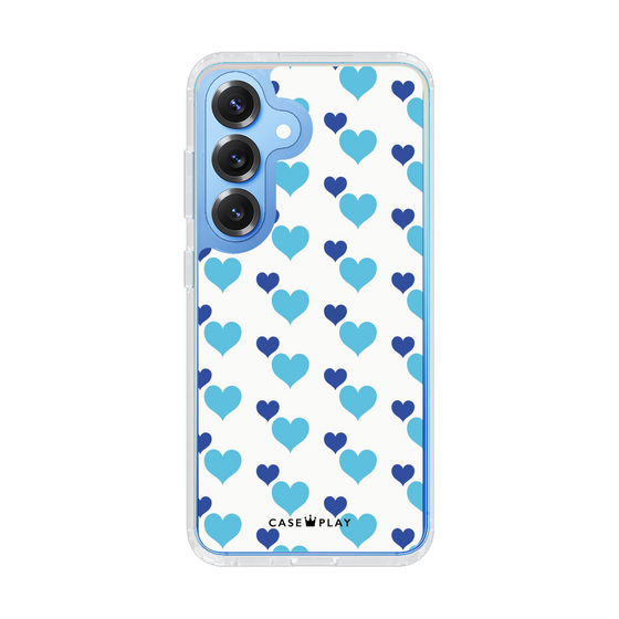 Slim Protection Case［ Stripe Hearts - Blue ］