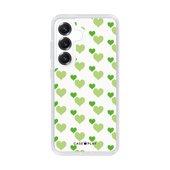 Slim Protection Case［ Stripe Hearts - Green ］