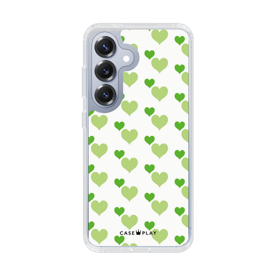 Slim Protection Case［ Stripe Hearts - Green ］