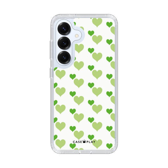Slim Protection Case［ Stripe Hearts - Green ］