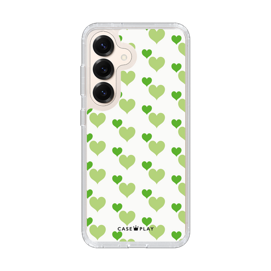 Slim Protection Case［ Stripe Hearts - Green ］