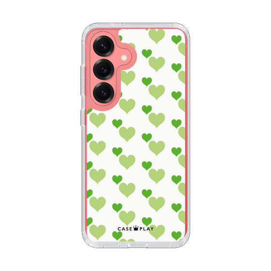 Slim Protection Case［ Stripe Hearts - Green ］