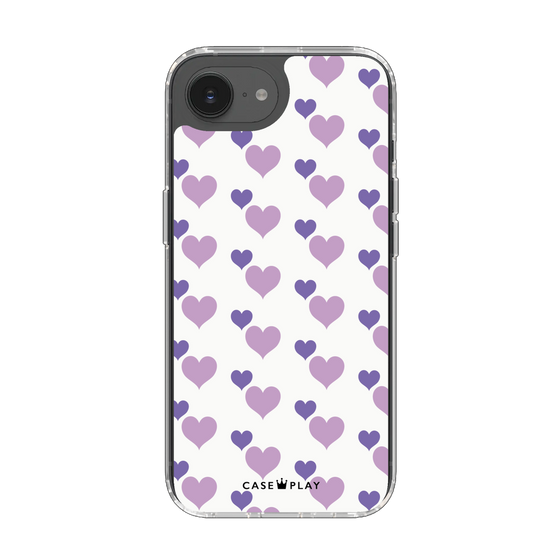 Slim Protection Case［ Stripe Hearts - Purple ］