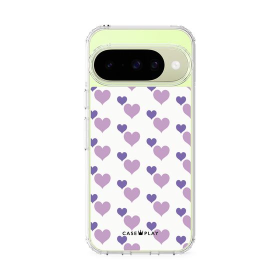 Slim Protection Case［ Stripe Hearts - Purple ］