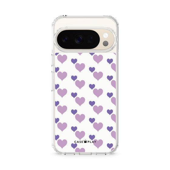 Slim Protection Case［ Stripe Hearts - Purple ］