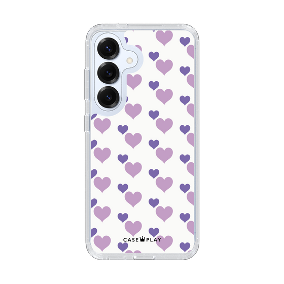 Slim Protection Case［ Stripe Hearts - Purple ］