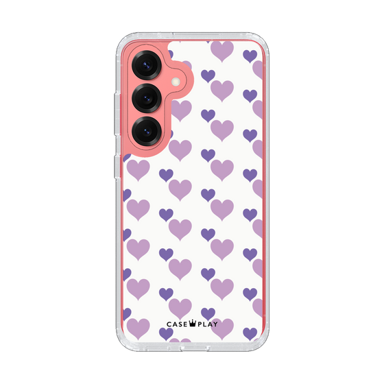Slim Protection Case［ Stripe Hearts - Purple ］