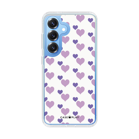 Slim Protection Case［ Stripe Hearts - Purple ］