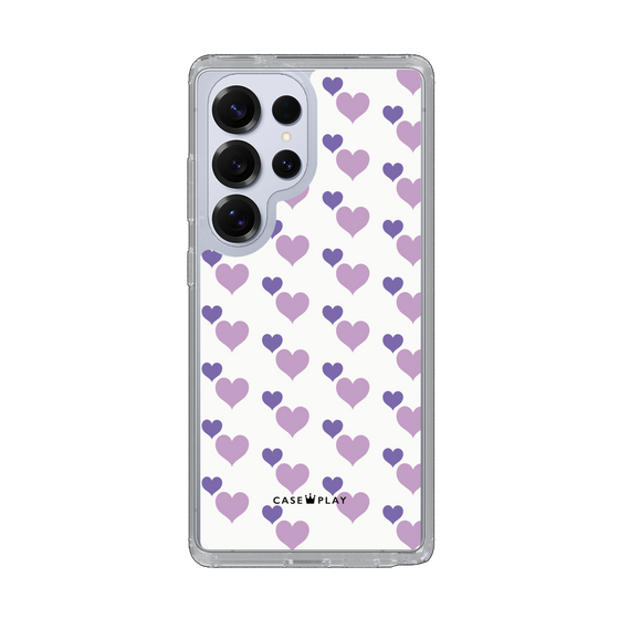 Slim Protection Case［ Stripe Hearts - Purple ］