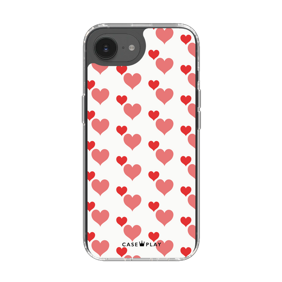 Slim Protection Case［ Stripe Hearts - Red ］