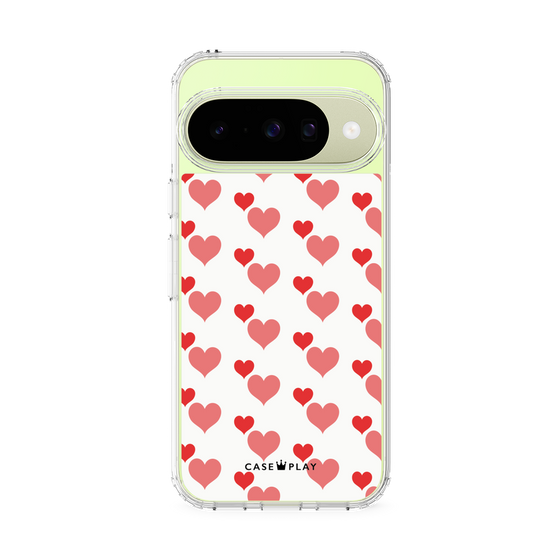 Slim Protection Case［ Stripe Hearts - Red ］