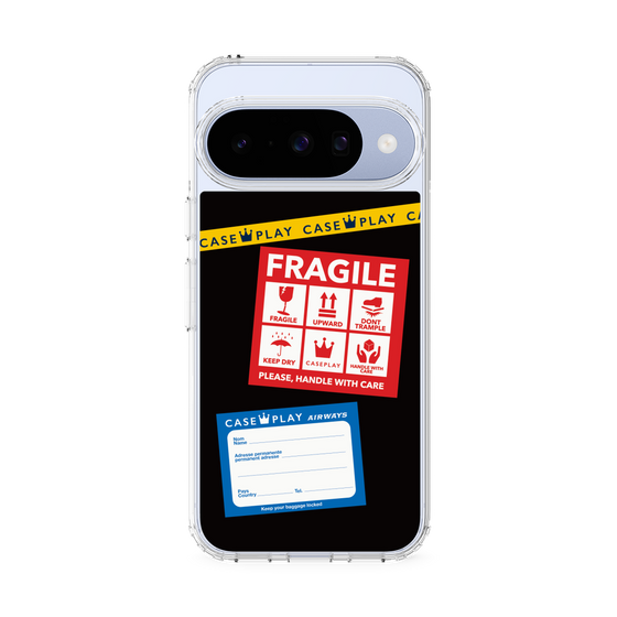 Slim Protection Case［ FRAGILE Stickers - Black ］