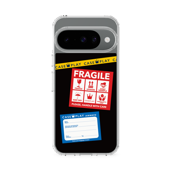 Slim Protection Case［ FRAGILE Stickers - Black ］