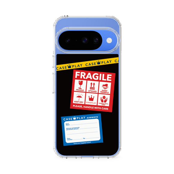 Slim Protection Case［ FRAGILE Stickers - Black ］