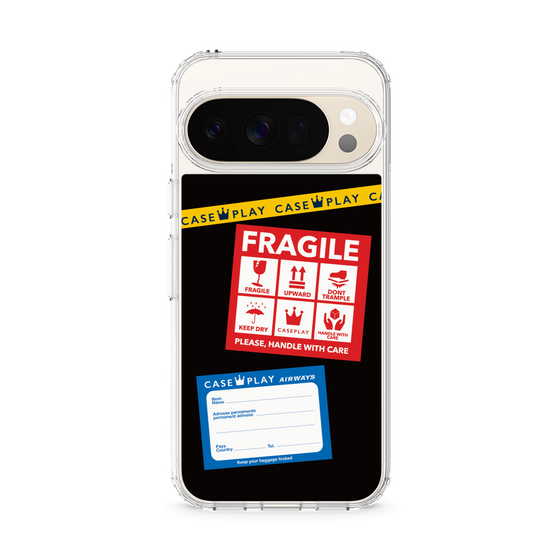Slim Protection Case［ FRAGILE Stickers - Black ］