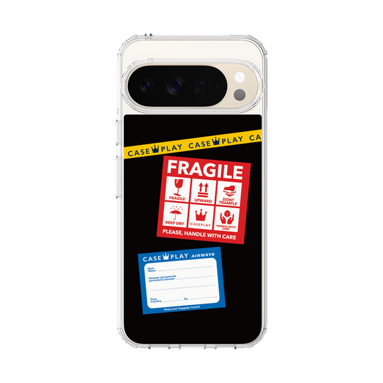 Slim Protection Case［ FRAGILE Stickers - Black ］