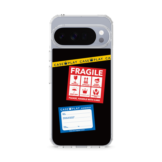 Slim Protection Case［ FRAGILE Stickers - Black ］