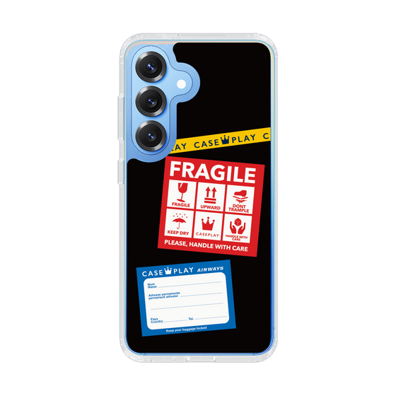 Slim Protection Case［ FRAGILE Stickers - Black ］