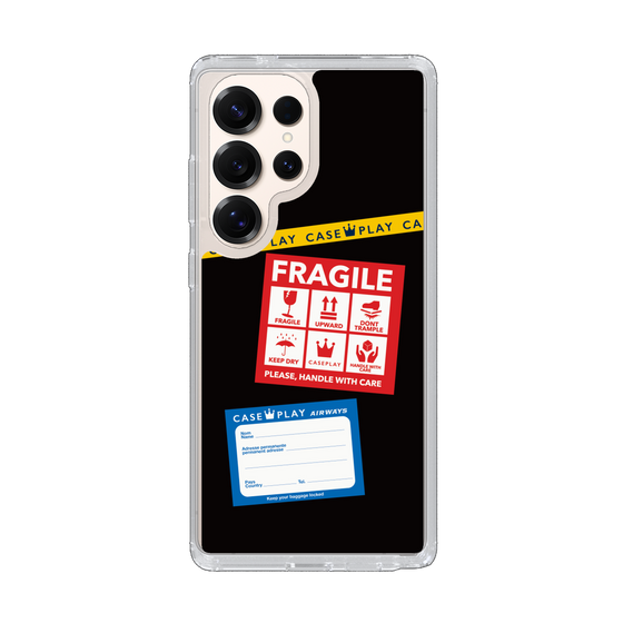 Slim Protection Case［ FRAGILE Stickers - Black ］