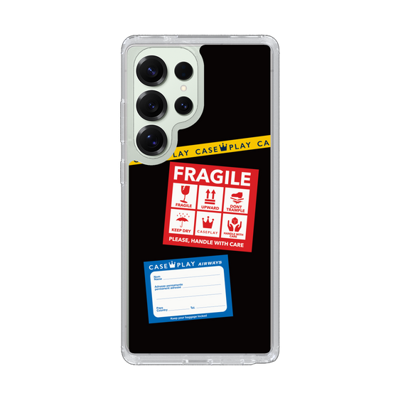 Slim Protection Case［ FRAGILE Stickers - Black ］