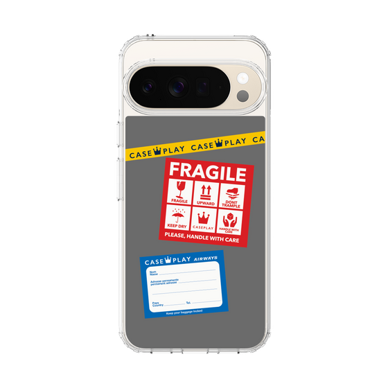 Slim Protection Case［ FRAGILE Stickers - Gray ］