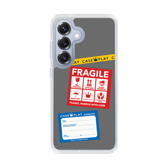 Slim Protection Case［ FRAGILE Stickers - Gray ］