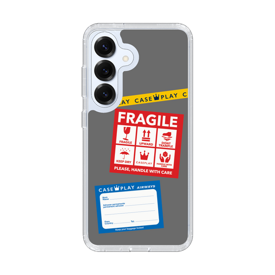 Slim Protection Case［ FRAGILE Stickers - Gray ］