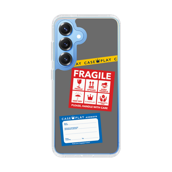 Slim Protection Case［ FRAGILE Stickers - Gray ］
