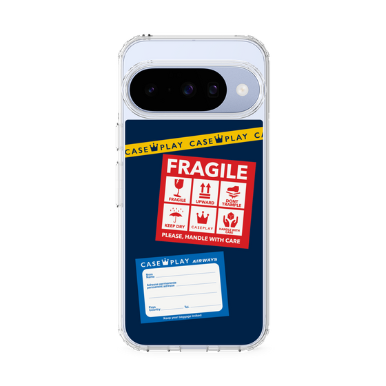 Slim Protection Case［ FRAGILE Stickers - Navy ］
