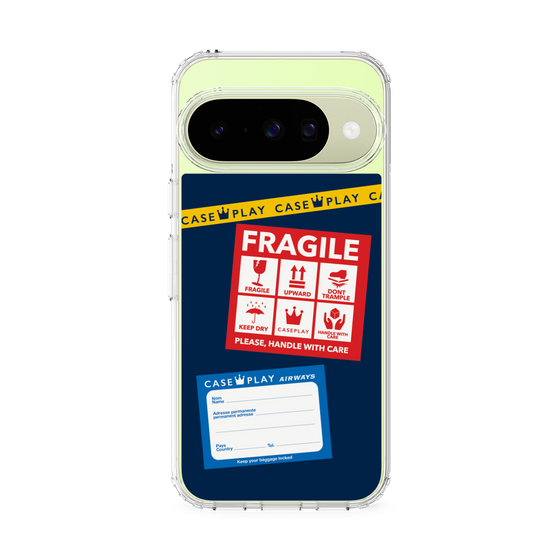 Slim Protection Case［ FRAGILE Stickers - Navy ］