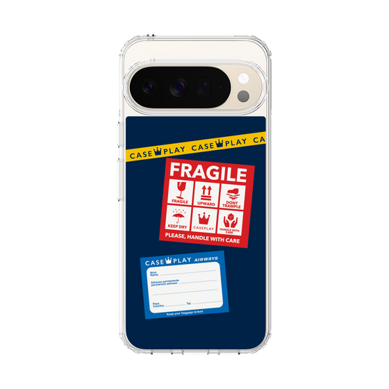 Slim Protection Case［ FRAGILE Stickers - Navy ］