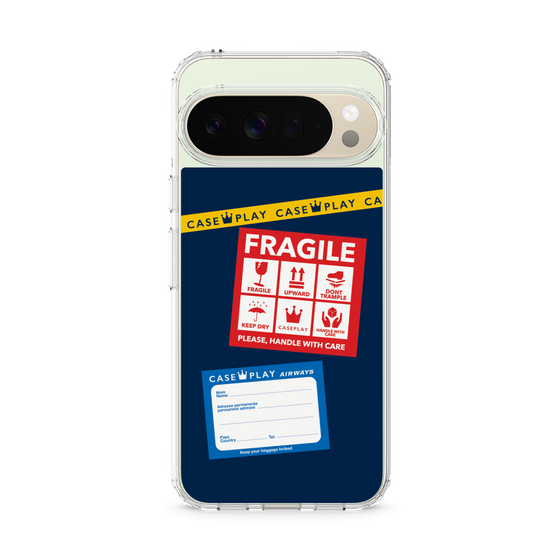 Slim Protection Case［ FRAGILE Stickers - Navy ］